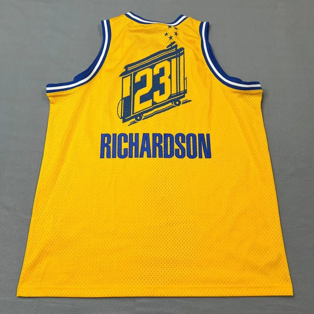 Nike Swingman Golden State Warriors Jason Richardson #23 Jersey Men's 2XL Yellow
